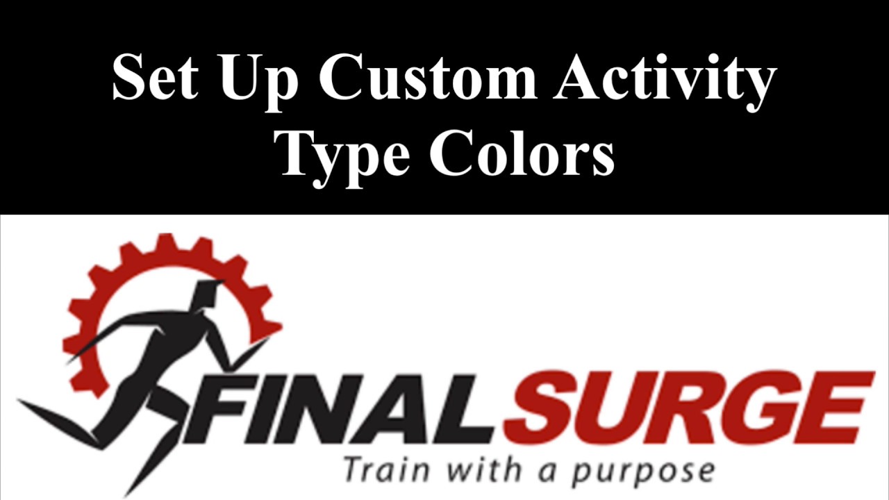 Changing your activity type colors in Final Surge calendar