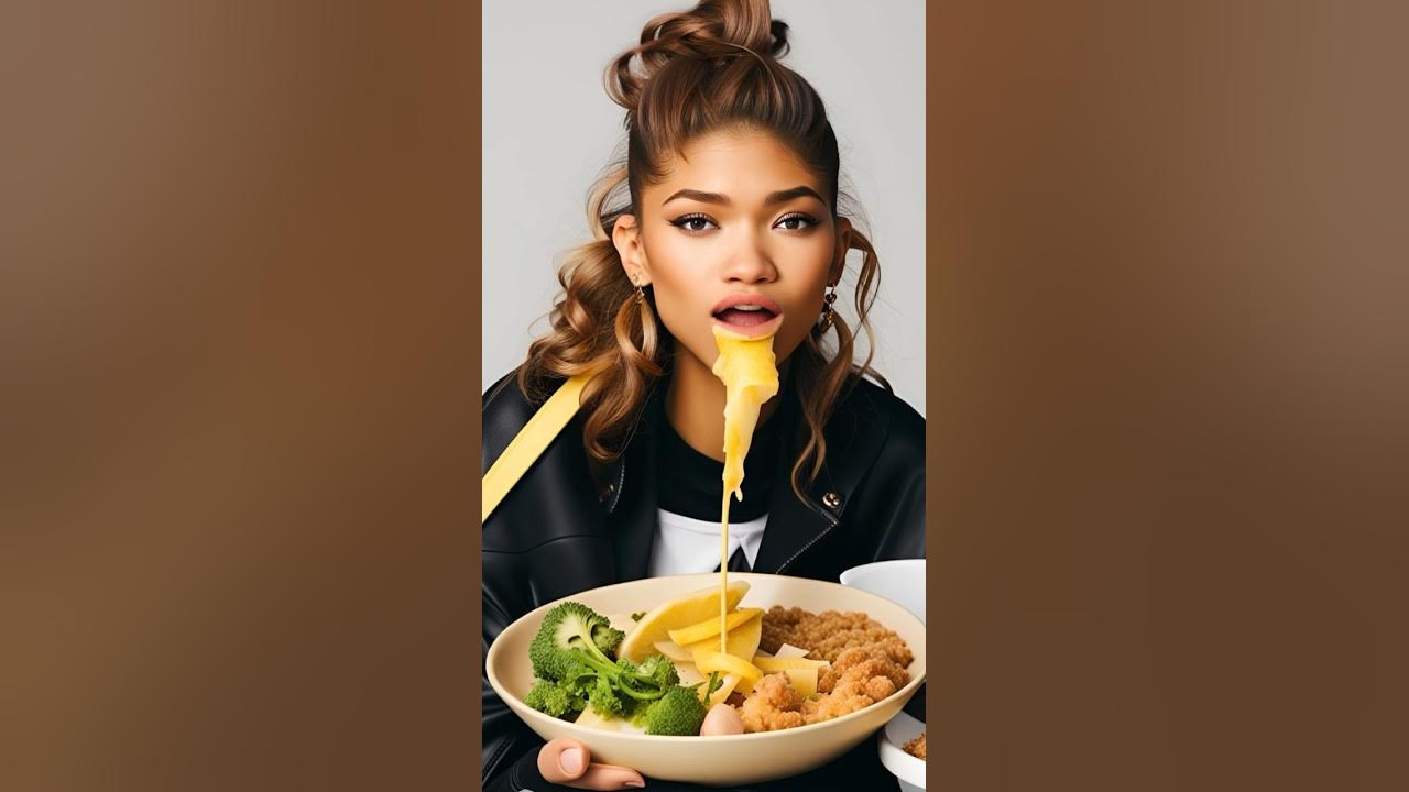 What food ZENDAYA eating? #aiart #zendaya #euphoria #zendayashorts