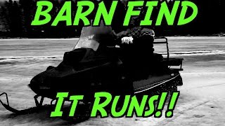 Snowmobile Yamaha Enticer Barn Find - Dont Tell Larry - First Test Ride - Apr. 1, 2017