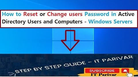 How to Reset domain users Password from Active Directory Users and Computers || Active directory