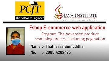 Web project Task 20 | 1st year | Semester 01 | Java Institute | eShop application