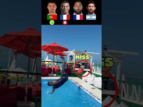 Messi VS Ronaldo VS Mbappe VS Benzema | Water Challenge 🌊🐡