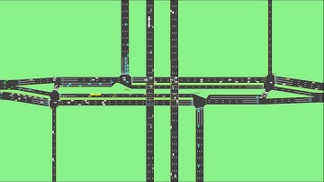 Synchronized interchange (with contraflow off-ramps)