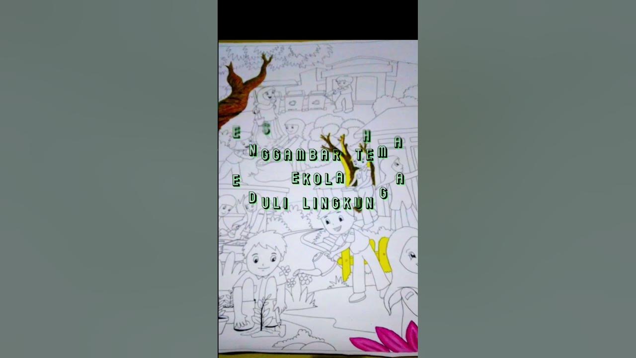 Gambar Tema Sekolah Peduli Lingkungan / poster sekolah Adiwiyata #shorts#shortsfeed#shortvideo