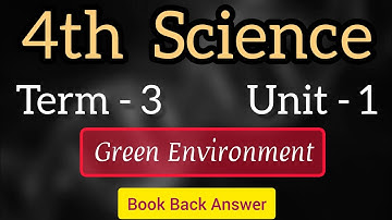 Green environment | unit 1 | 4th science | Term 3 | Book back question answer | Learn the science |