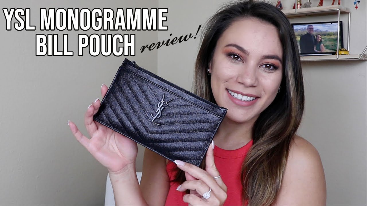 Saint Laurent New Monogram Wristlet Pouch Unboxing and Review 