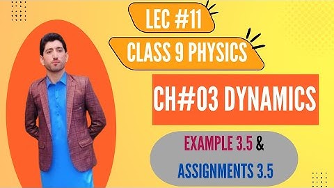 class 9|| physics|| chapter 3 || Dynamics || Example 3.5 & Assignment 3.5