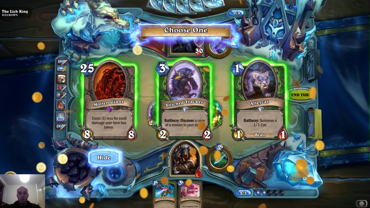 HearthStone: Defeating The Lich King with budget Hunter-deck! EASY!