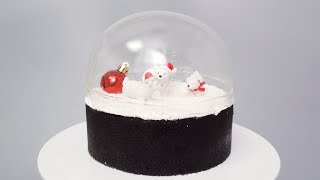 [под] Как сделать сахарный купол Снежный глобус чизкейк | How to make Snow globe cheesecake
