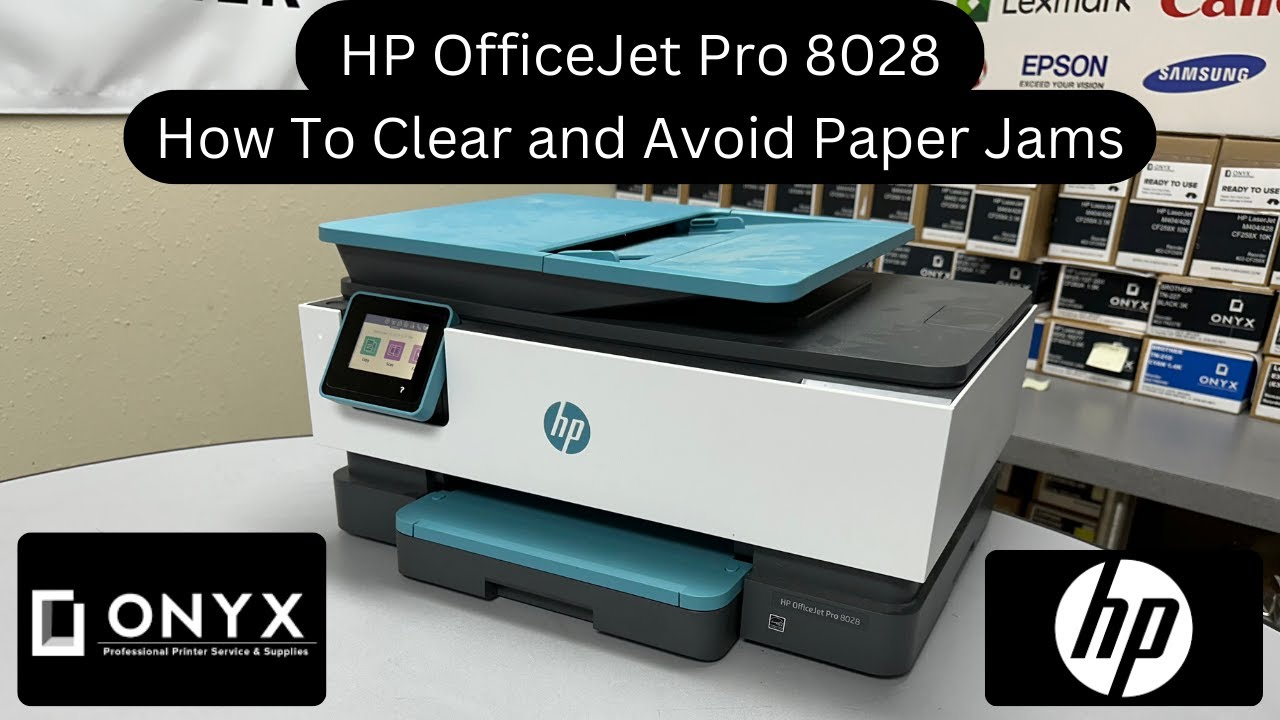 HP OfficeJet Pro 8028 | How To Clear and Avoid Paper Jams | Onyx - YouTube