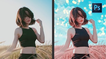 [ Photoshop Tutorial ] LIGHT PINK AND BLUE COLOR EFFECTS + BOKEH