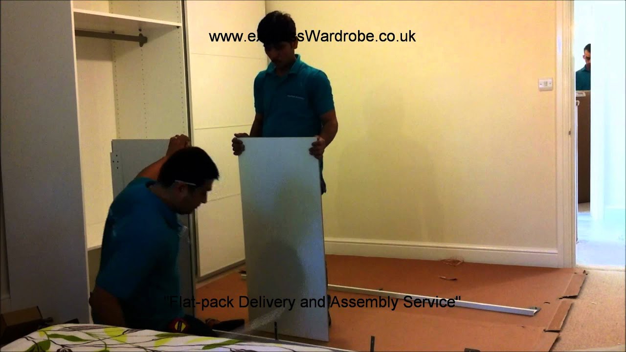 Assembling ikea pax sliding door wardrobe youtube