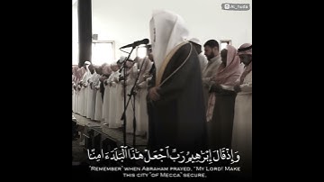 حالات واتساب | رَبِّ ٱجْعَلْ هَـٰذَا ٱلْبَلَدَ ءَامِنًا | تلاوة عراقية مؤثرة للشيخ ياسر الدوسري