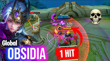 TOP GLOBAL OBSIDIA BEST 1 HIT BUILD 2025!! - 100% UNSTOPPABLE DAMAGE - OBSIDIA MLBB