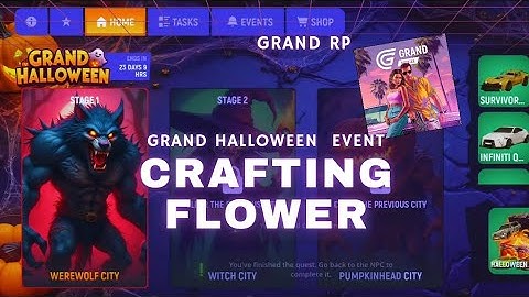 🔥 NEW EVENT! How to CREATE FLOWER 🌸 On HALLOWEEN EVENT 🎃 in Grand Mobile RP Life Simulator!