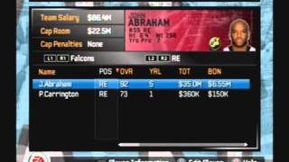 Madden nfl 2008 default roster falcons ...