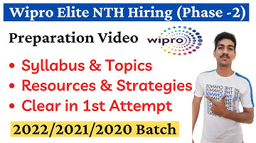 How to Prepare for Wipro ELITE NTH | Syllabus/Exam Preparation/Resources | Wipro NTH Preparation