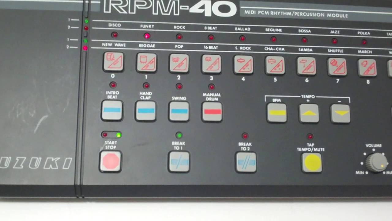 Suzuki RPM-40 Midi Drum Machine Rhythm Siel MDP-40 Vintage Suzuki RPM-40 Midi Drum Machine Rhythm Siel MDP-40 Vintage