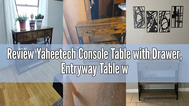 Review Yaheetech Console Table with Drawer, Entryway Table with 3 Tier Storage Shelves, Narrow Long