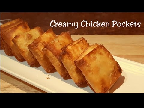 Creamy Chicken Pockets -Delicious snack recipe - Store in freezer & use when required - Iftar recipe