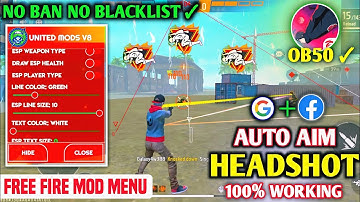 FREE FIRE MOD MENU HACK ✅ UNITED MODE LT FREE FIRE 🔥|| NO BAN NO BLACKLIST MOD 100% WORKING ✅
