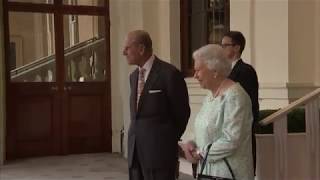 HIS MAJESTY KING OF SPAIN GREETS HER MAJESTY QUEEN ELIZABETH II
