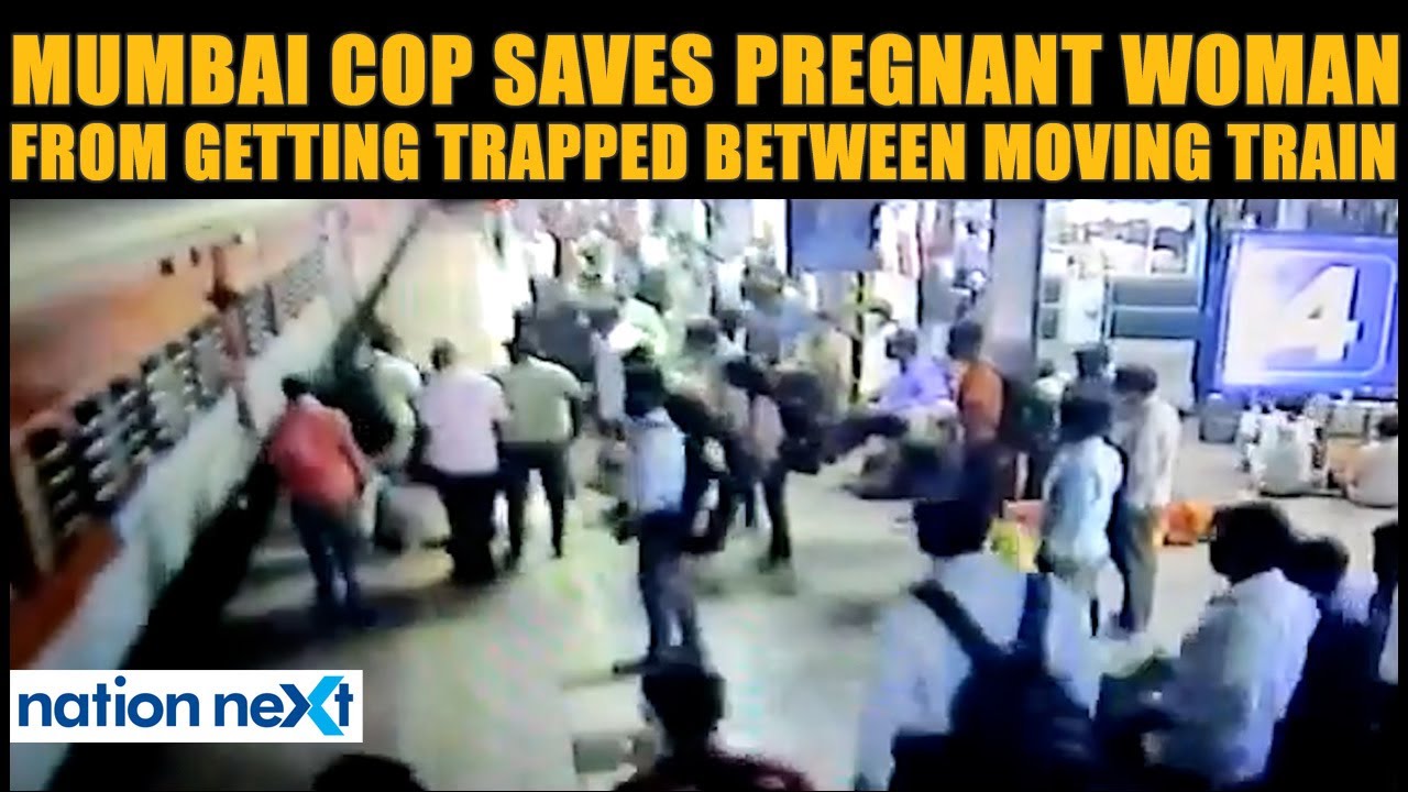 Alert cop saves pregnant woman from getting trapped between moving train, platform | Mumbai