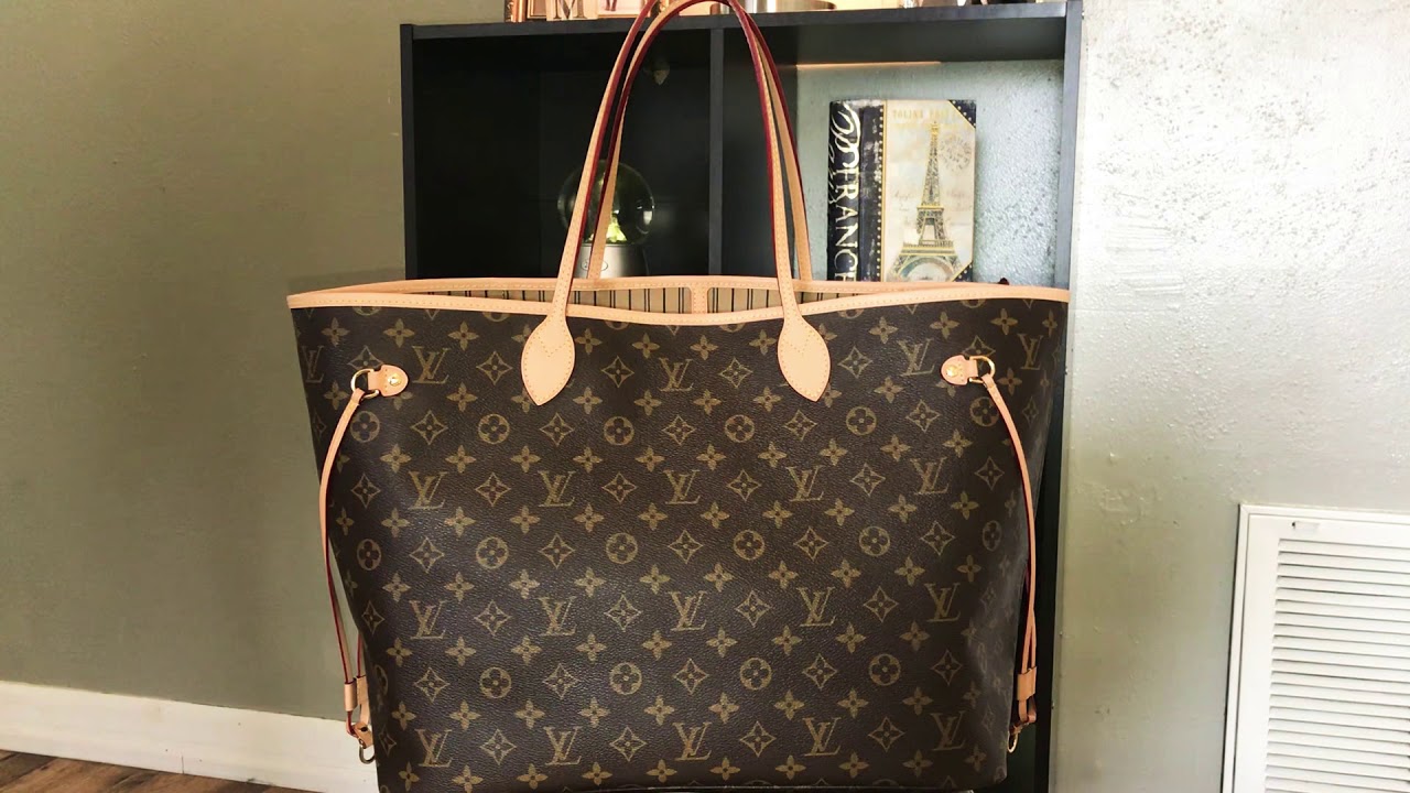 Reviewing my Louis Vuitton NEVERFULL GM | Classic monogram - YouTube
