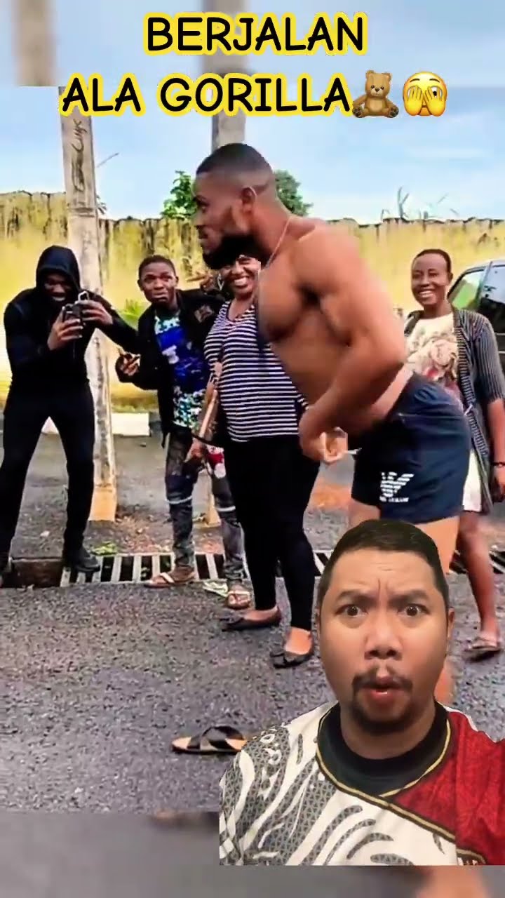 BERJALAN ALA KINGKONG!!!?? #shortsfeed #comedy #reaxt #funny #reaction