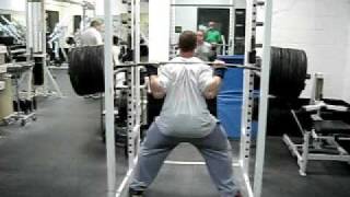 1000lb. Anderson Squat/Partial Pin Squat for 5 reps