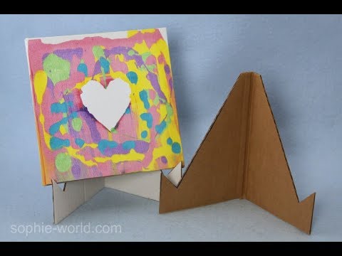 How to Make an Easel from Recycled Cardboard | Sophie's World - YouTube