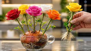 Stick A Rose Branch Into An Onion! Suddenly 1001 Roots And Shoots Appear! screenshot 5