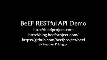 Browser Exploitation Framework (BeEF) RESTful API Demo