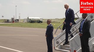 President Biden Arrives In Carpiquet, France Ahead Of A Major Speech On Democracy