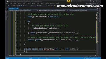 C# 6.0 Tutorial - Advanced - 75. How to Create a Random Number with RNGCryptoServiceProvider Class