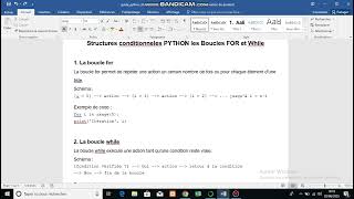 Les structures conditionnelles python : La boucle For et la Boucle while