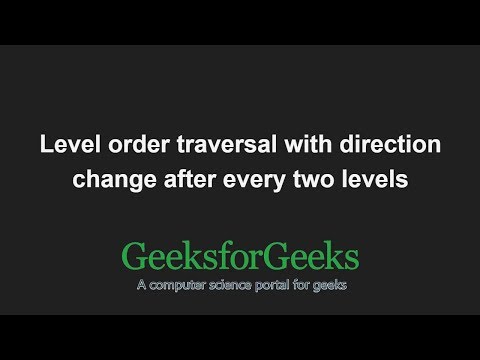 Level order traversal