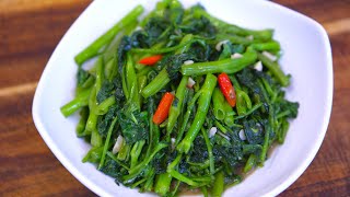 3 Minute Recipe - Water Spinach Side Dish Resimi