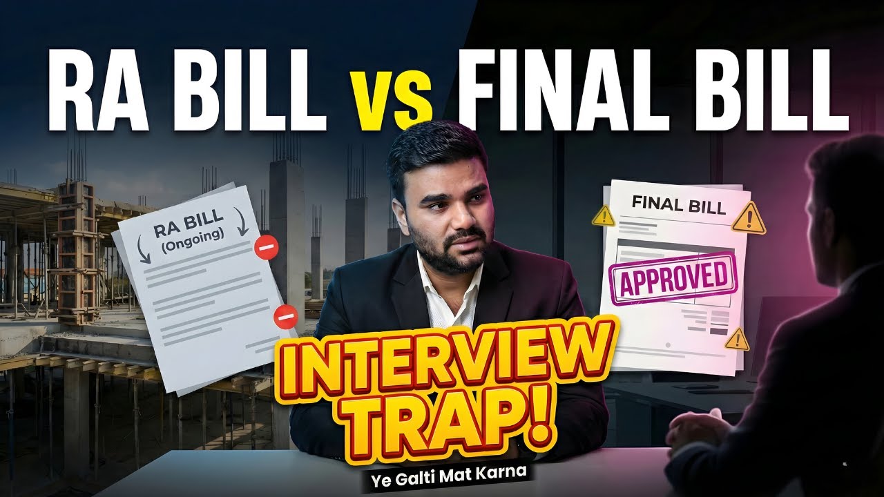 How RA Bill and Final Bill Works on Construction Site | Billing Engineer Interview Guide