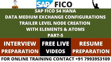 SAP FICO S4 HANA, DATA MEDIUM EXCHNAGE CONFIGURATIONS, TRAILER LEVEL NODE CREATION