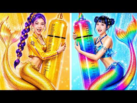 Złote Huntrix vs Tęczowa Syrenka! Kto jest Królową Imprezy Modowej KPop Demon Hunters? 👑