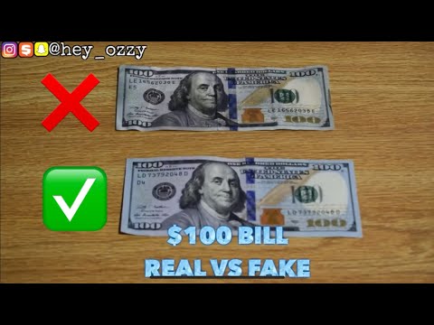 US $100 Bill Real Vs Fake Comparison: How To Tell If An One Hundred Dollar Bill Is Real/counterfeit