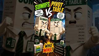 SUMIFS vs Pivot Table 😂 #excel #tips #formula #tricks #shorts #youtube #viral #exceltips #learn #ai