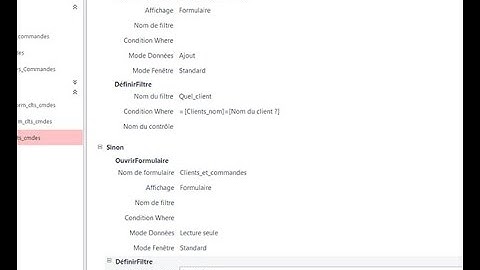 Didacticiel sur les macros Access, leurs crtières et exécution automatique