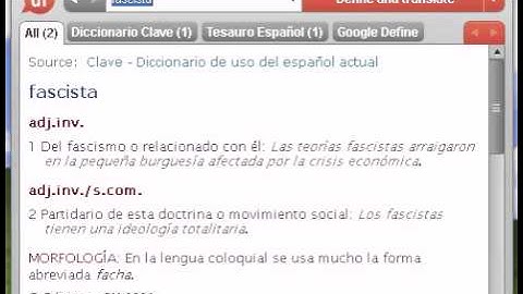 Definición de fascista