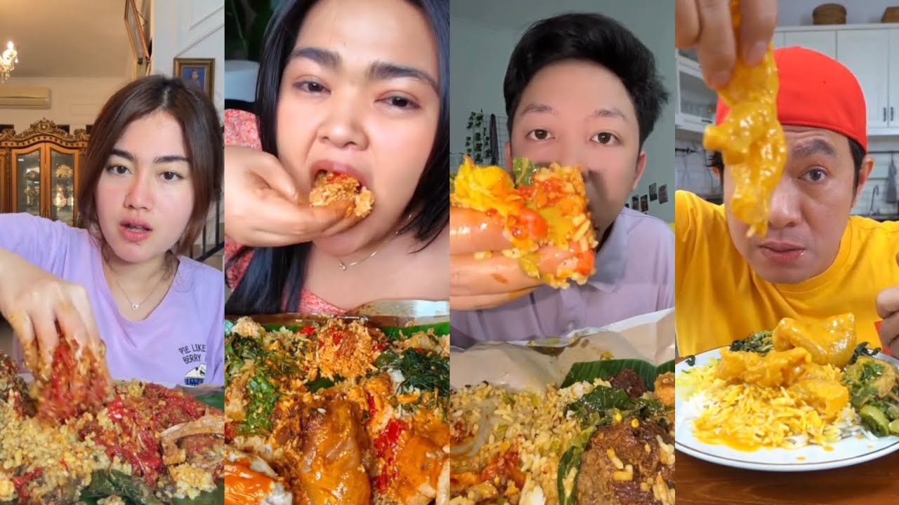 KOMPILASI TIKTOK || MAKAN NASI PADANG LEZAT 🤤🥗🍗🍚🍛 #nasipadang #mukbang #kikilsapi #makanpadang