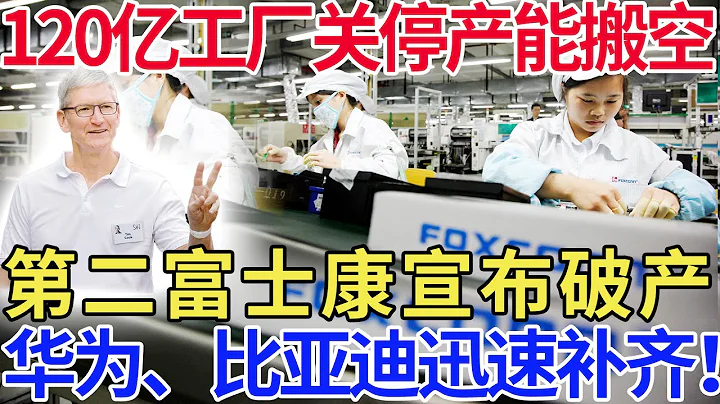 120億工廠關停產能搬空，第二富士康宣布破產，華為、比亞迪迅速補齊！ - 天天要聞