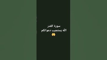 سورة القدر #الرحمن #راحة_نفسية #المصحف