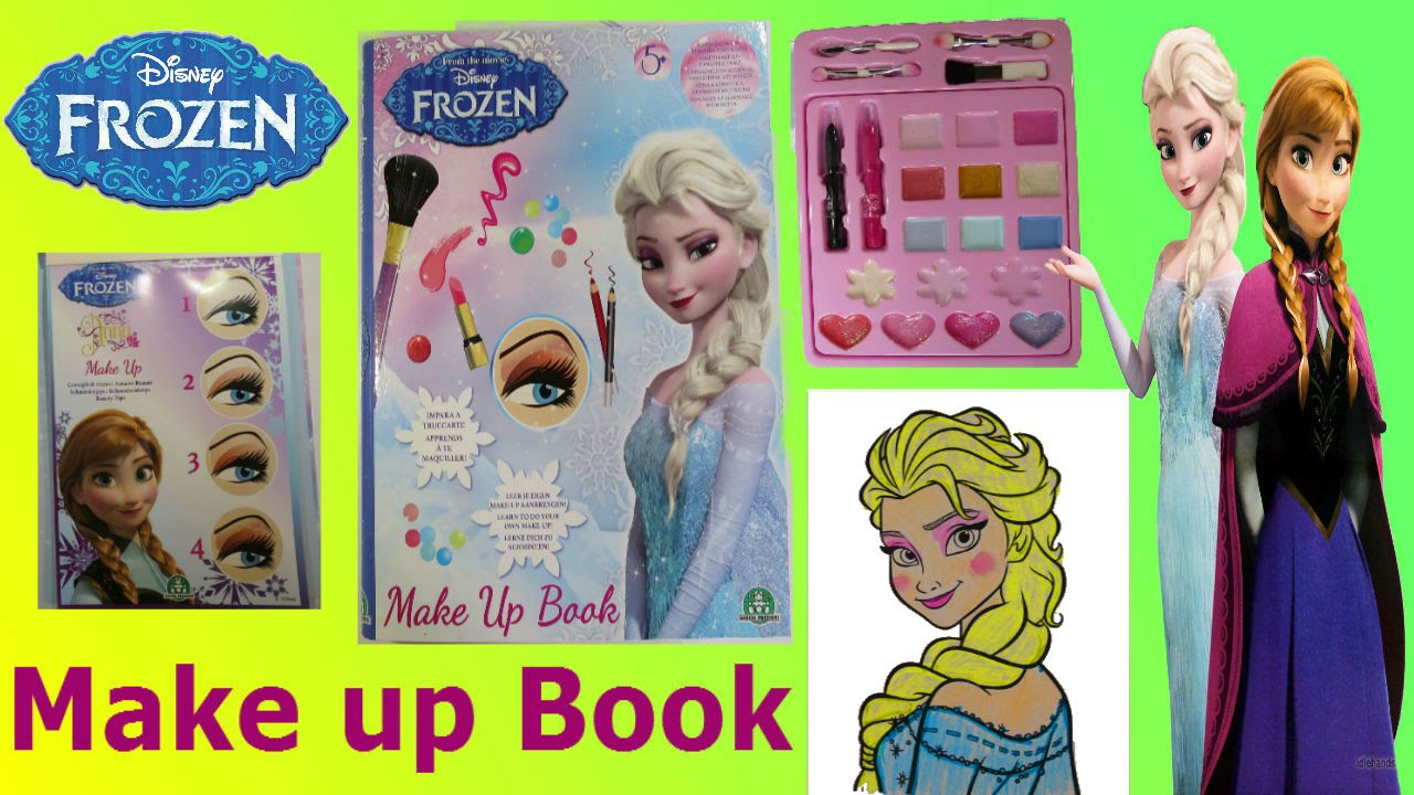 FROZEN MAKE UP ARTIST BOOK ELSA MAKEUP Toy Set Tutorial For Kids